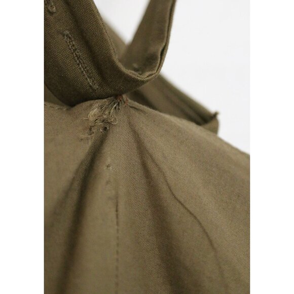 Moon River Olive Green Jumpsuit M Pleated Crisscross Cutout Wide Leg Pockets - Picture 16 of 16